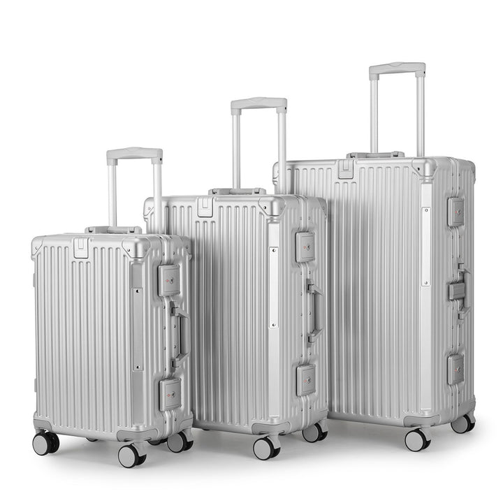 Unisex Aluminum Hard Shell Travel Luggage Set Bowlift