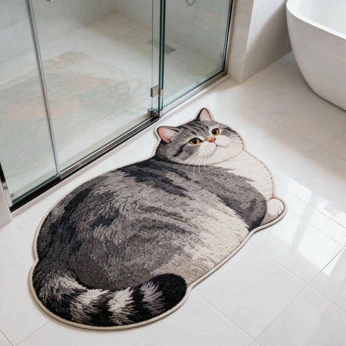 Cat Design Bath Mat Bowlift