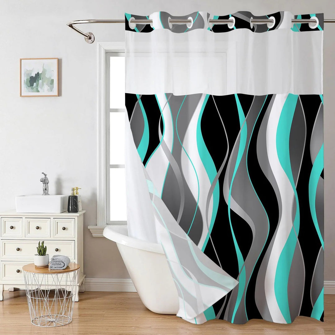 Artistic Floral Shower Curtain Bowlift