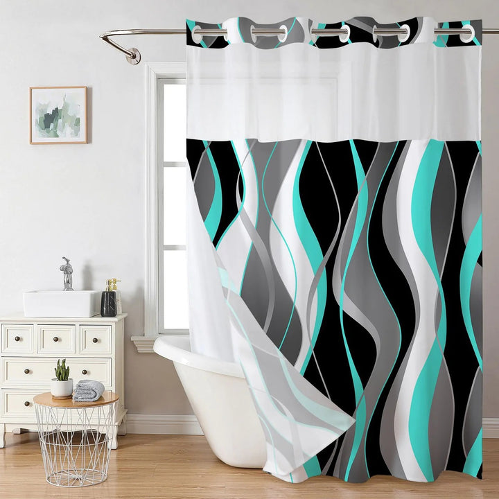 Artistic Floral Shower Curtain Bowlift