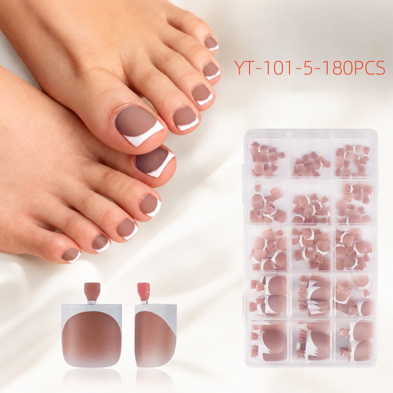 Artificial Nail Set with French Tips Bowlift