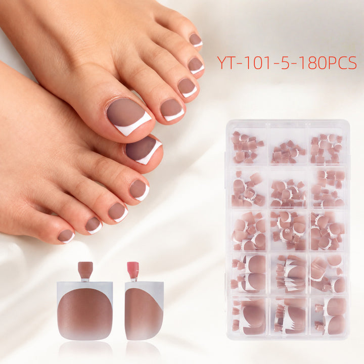 Artificial Nail Set with French Tips Bowlift