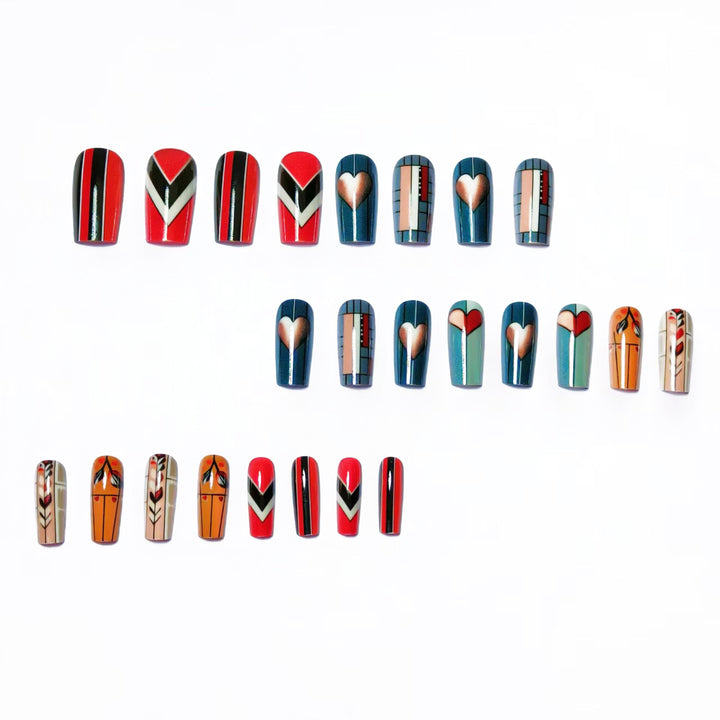 Artistic Heart-Inspired Nail Art Bowlift