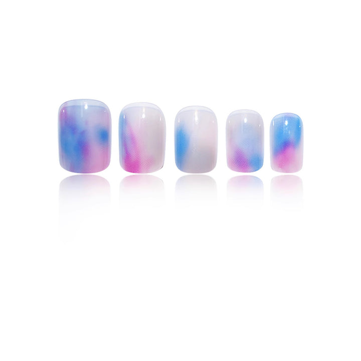 Artistic Watercolor Nail Extensions Bowlift