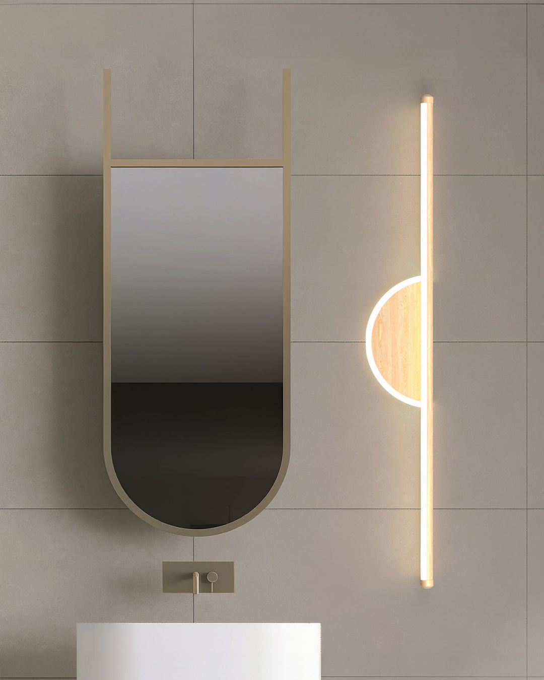 BowLift | Modern Wall Lamp made of Wooden Arch