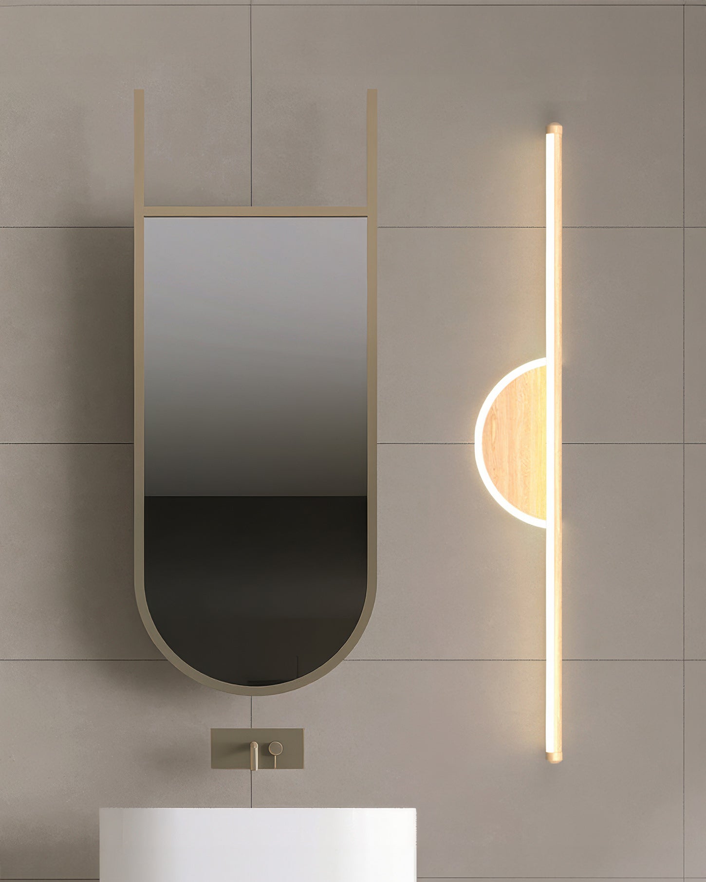 BowLift | Modern Wall Lamp made of Wooden Arch