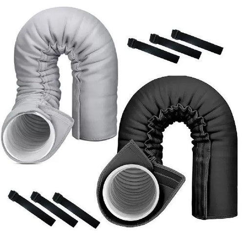 Unisex one size insulated flexible exhaust pipe sleeve with Velcro safety strap for portable air conditioners and dryers Bowlift