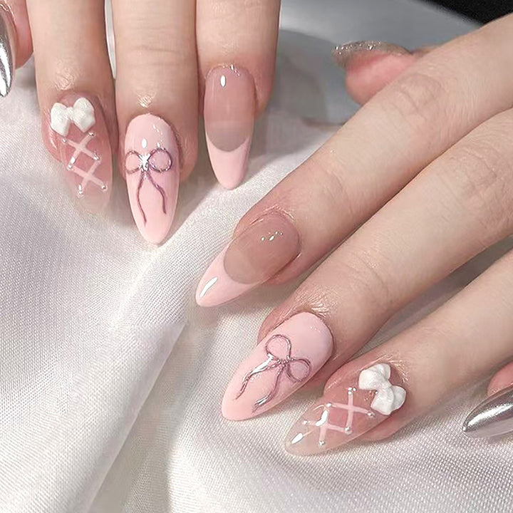 Elegant Nail Art Press-On Nails Bowlift