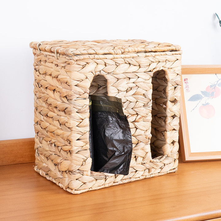 Wall-Mounted Wicker Storage Basket Bowlift