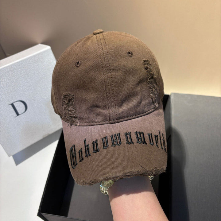 Men's Distressed Graphic Baseball Cap Bowlift