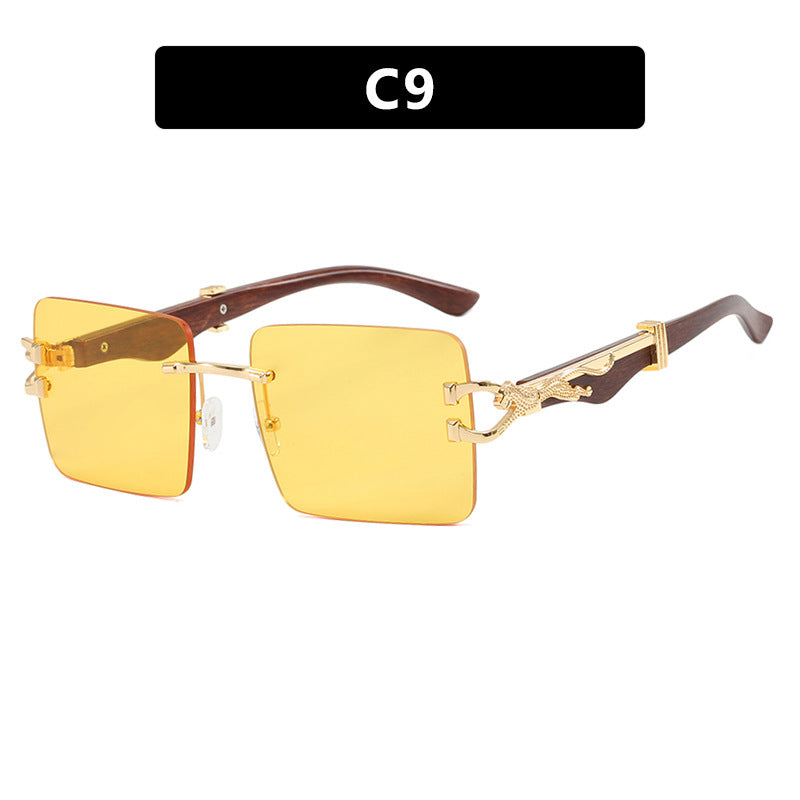 Ladies elegant square sunglasses with high-quality wooden frame Bowlift