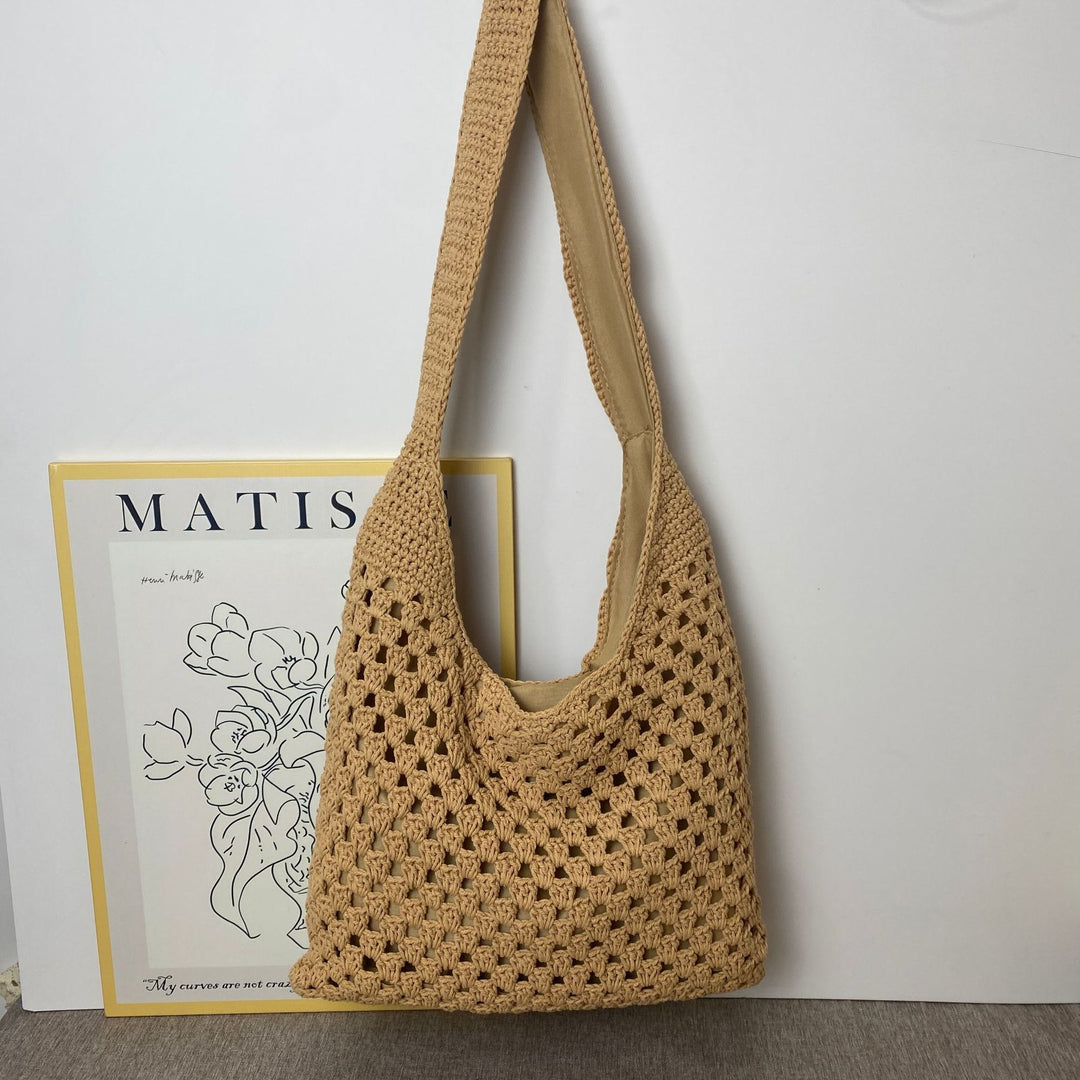 Hand-knotted shoulder bag in crocheted design Bowlift