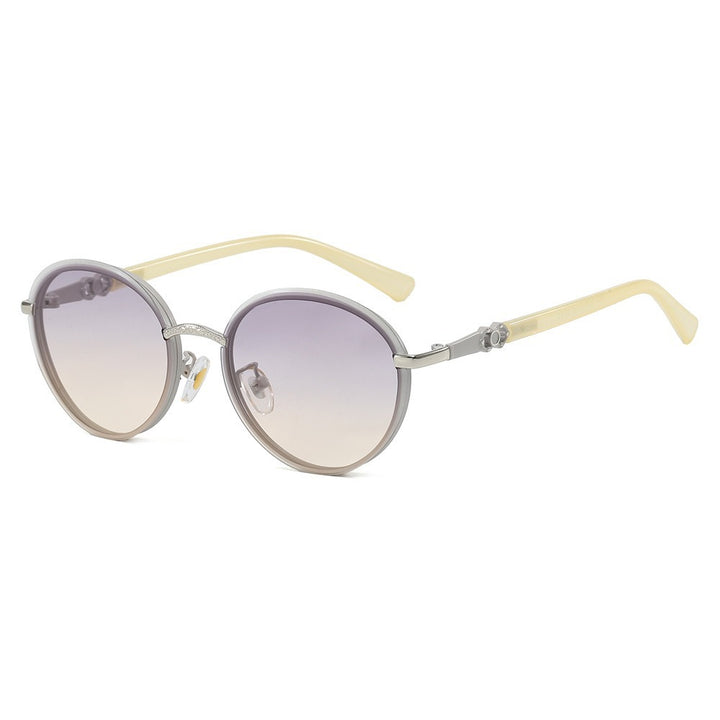 Ladies elegant round sunglasses with mirrored effect Bowlift