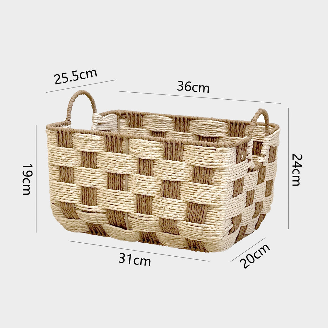 Handcrafted storage basket with carry handles Bowlift