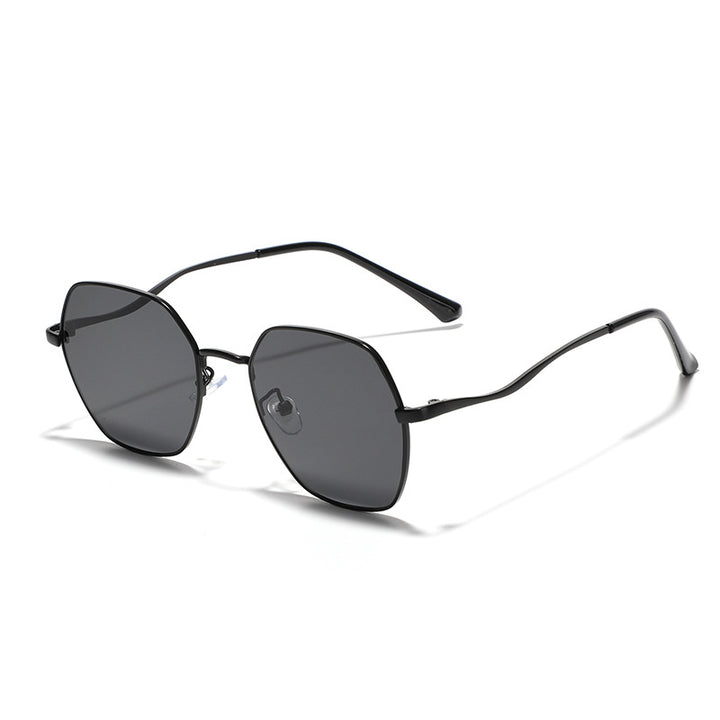 Women's geometric sunglasses with high-quality metal frame Bowlift