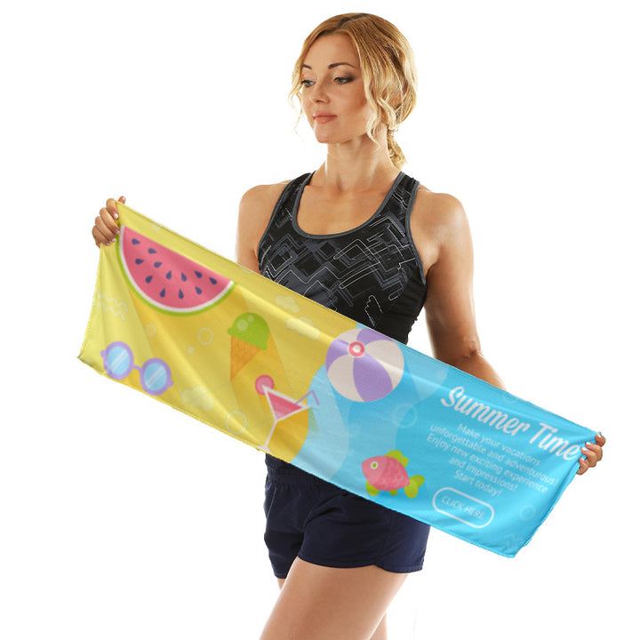 Sporty microfiber cloth with vibrant summer design Bowlift