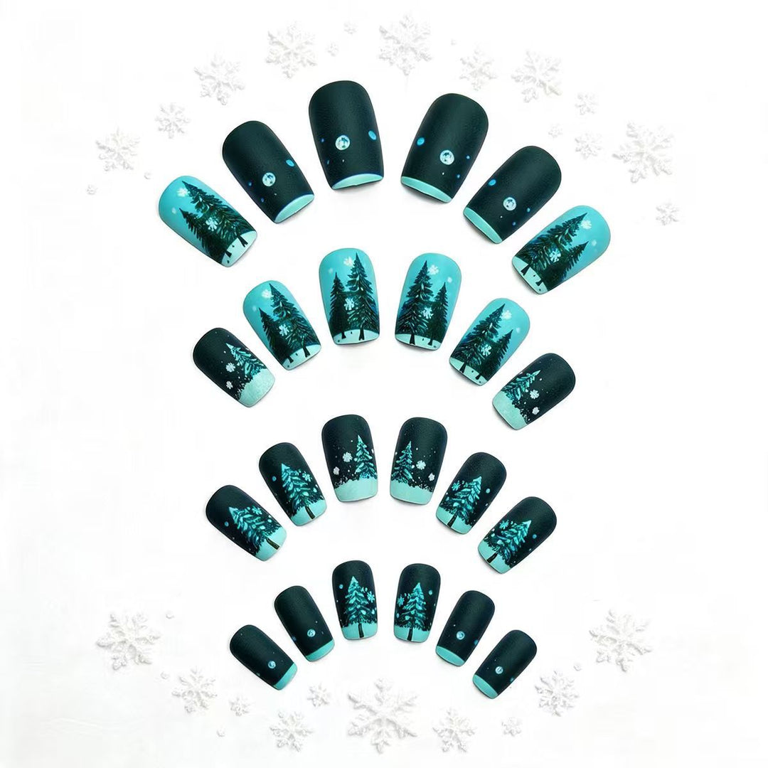 Winter Forest-Themed Nail Art Bowlift