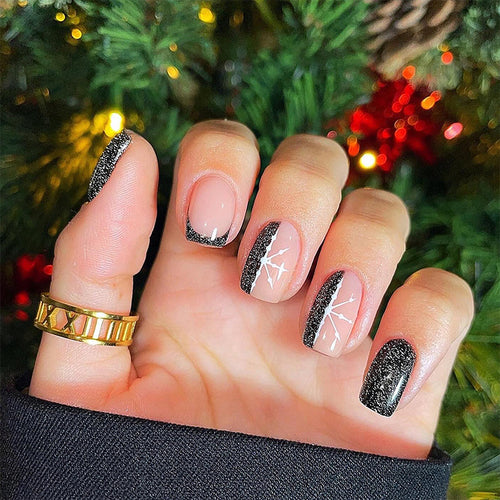 Glamorous nail art with festive accents Bowlift