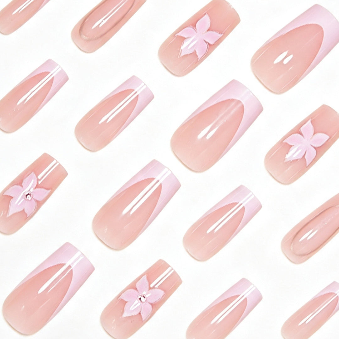 Elegant Floral Nail Art Set Bowlift