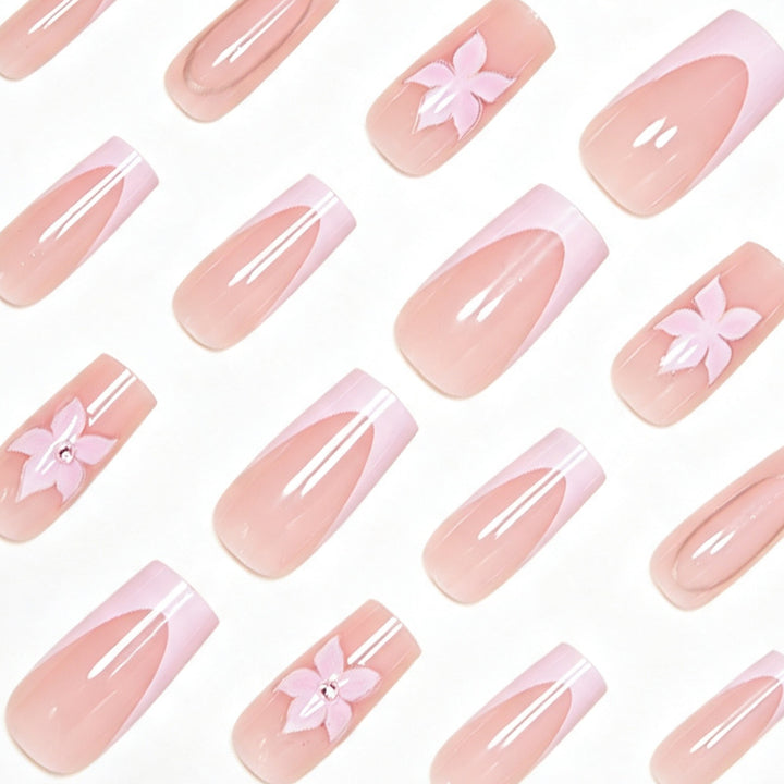 Elegant Floral Nail Art Set Bowlift