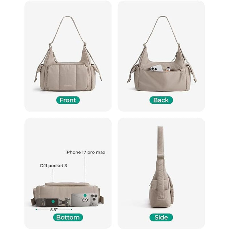 Fashionable shoulder bag with structured padding Bowlift