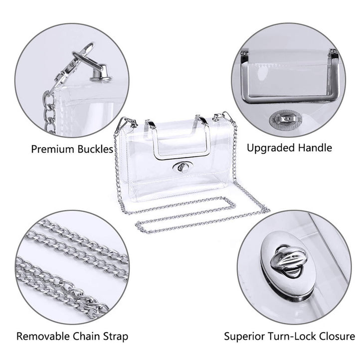 Transparent shoulder bag with structured design Bowlift