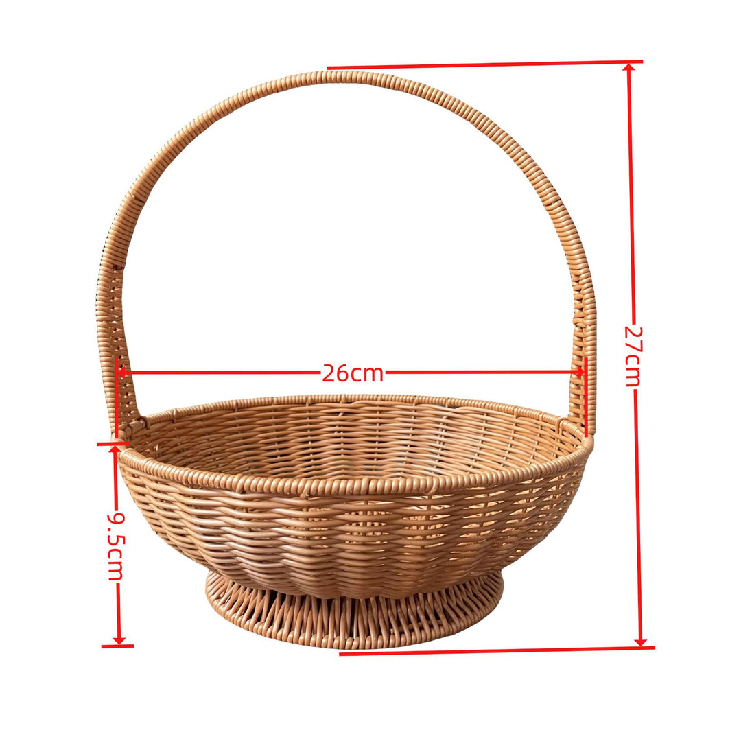Women's round pasture basket with practical handle Bowlift