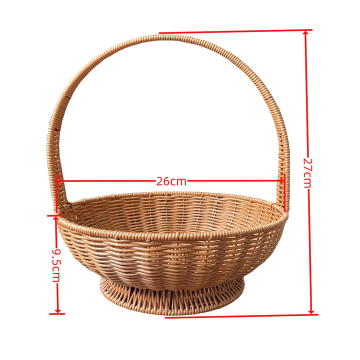 Women's round pasture basket with practical handle Bowlift