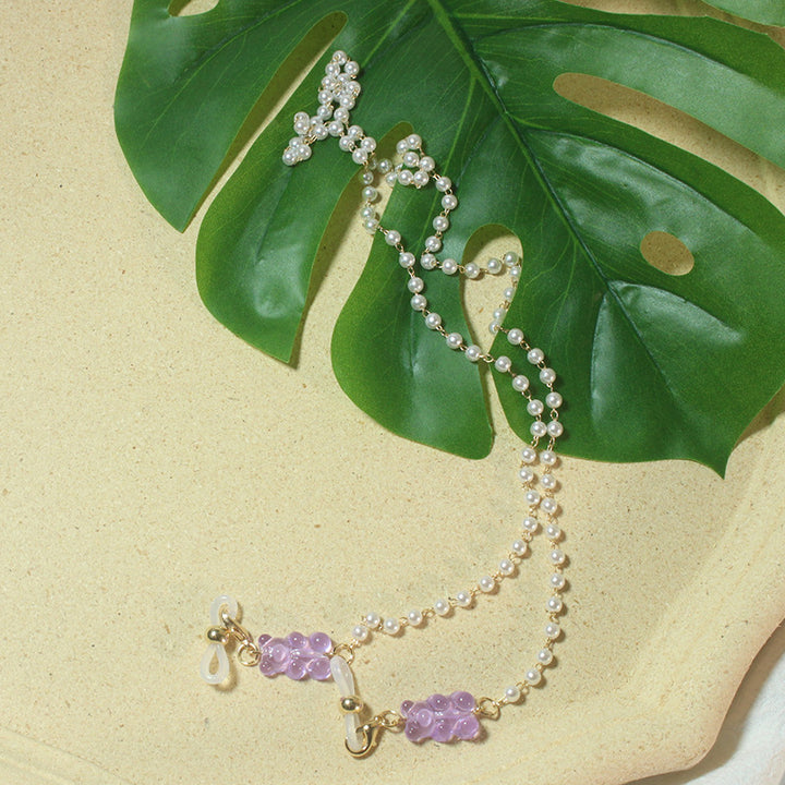 Elegant pearl glasses chain Bowlift