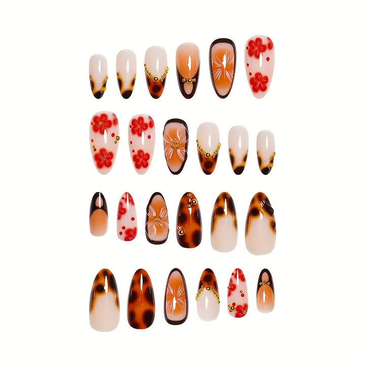 Artistic Gel Floral Nail Enhancements Bowlift