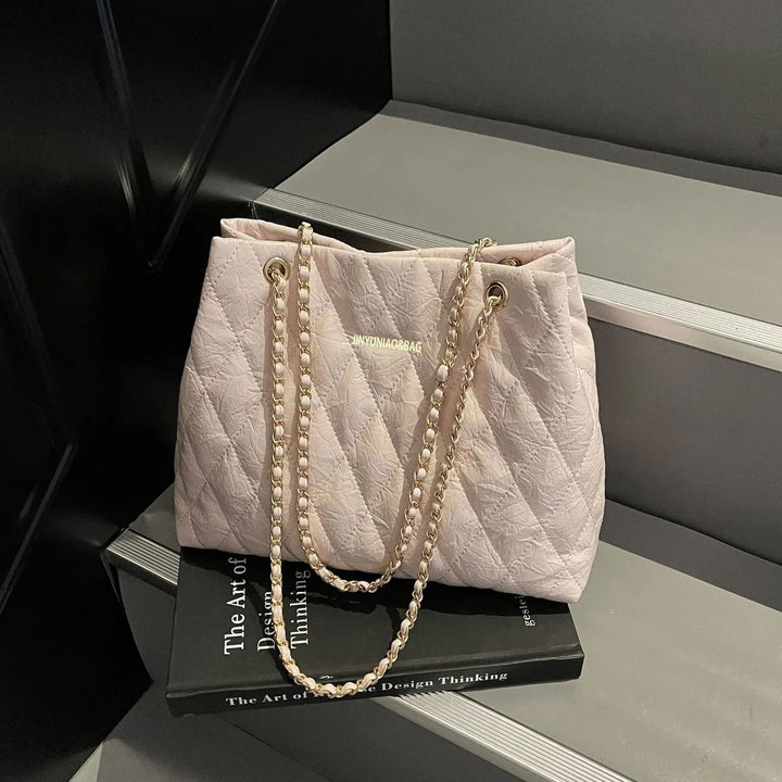 Quilted Chain-Handle Handbag Bowlift