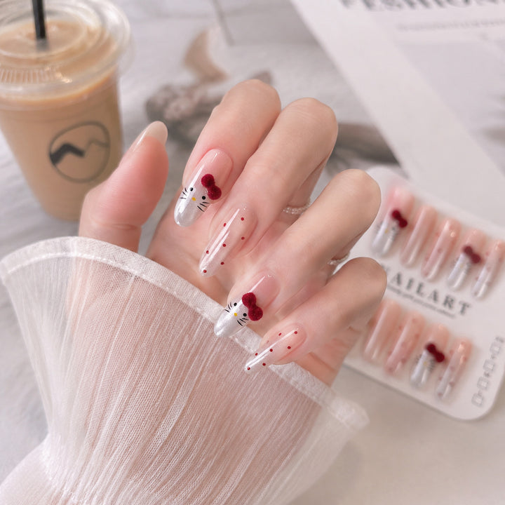 Artistic Character-Themed Press-On Nail Set Bowlift