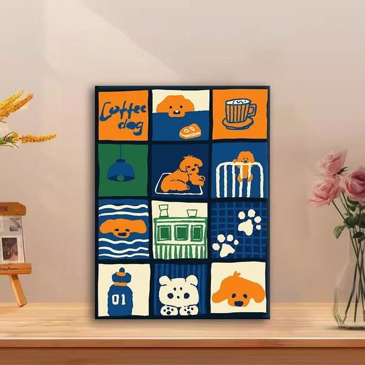 Playful Cat Comic Canvas Art Bowlift