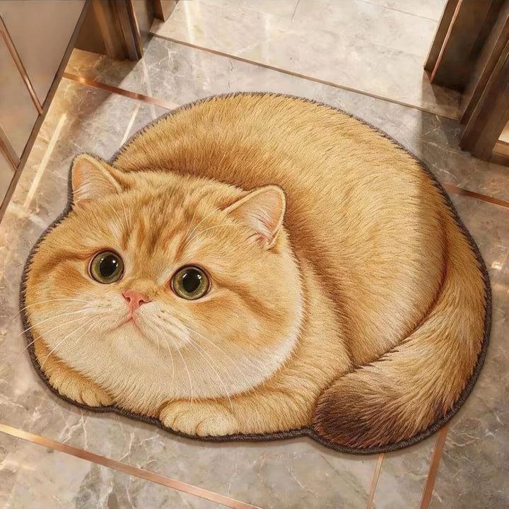 Cat-Themed Non-Slip Bathroom Rug
