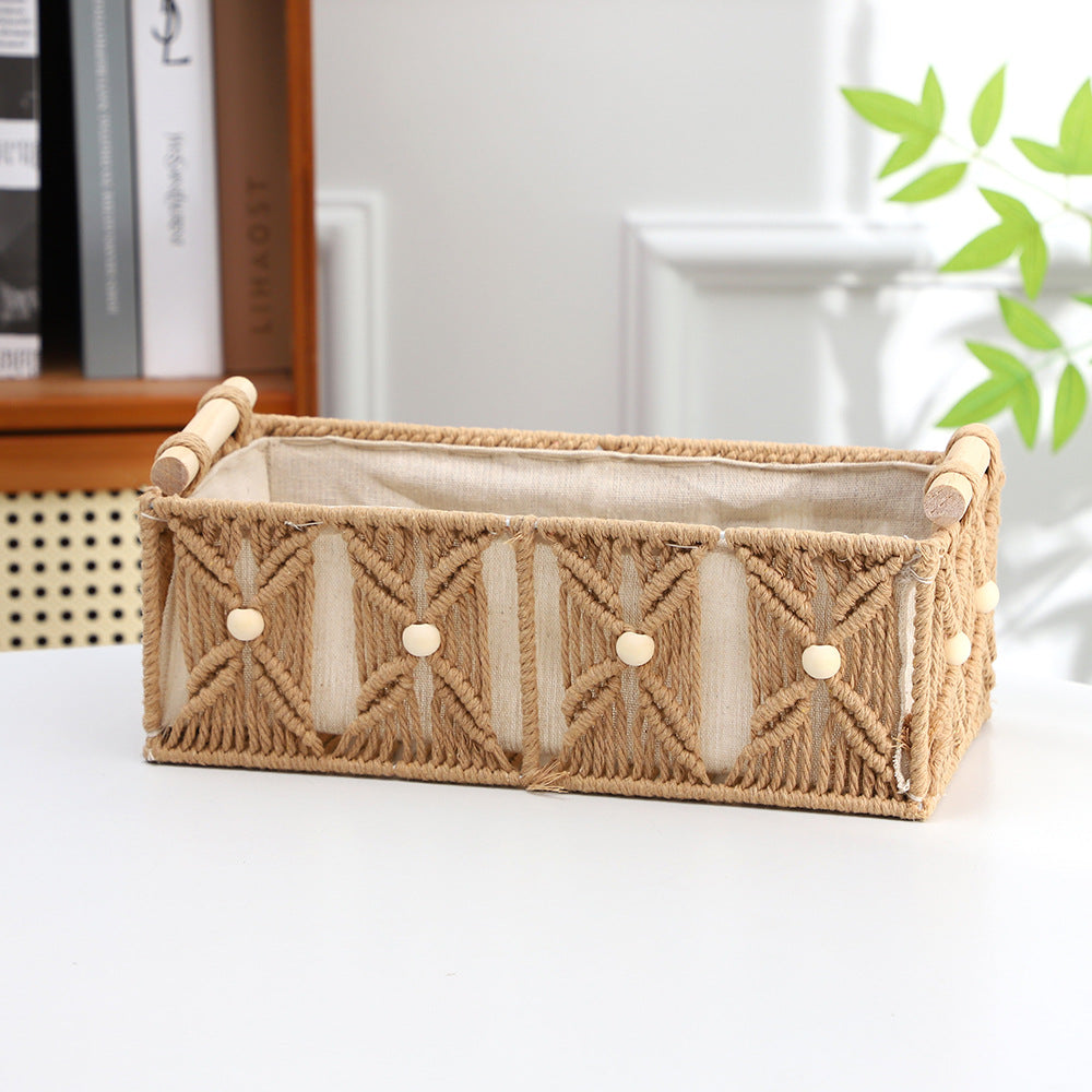 Decorative Macrame Storage Basket Bowlift