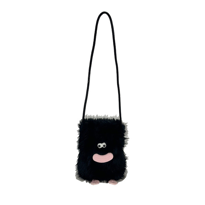 Plush shoulder bag with unique character design Bowlift
