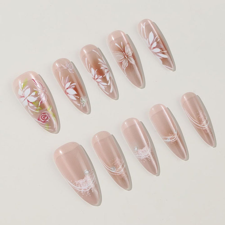 Floral-Inspired Press-On Nail Enhancements Bowlift