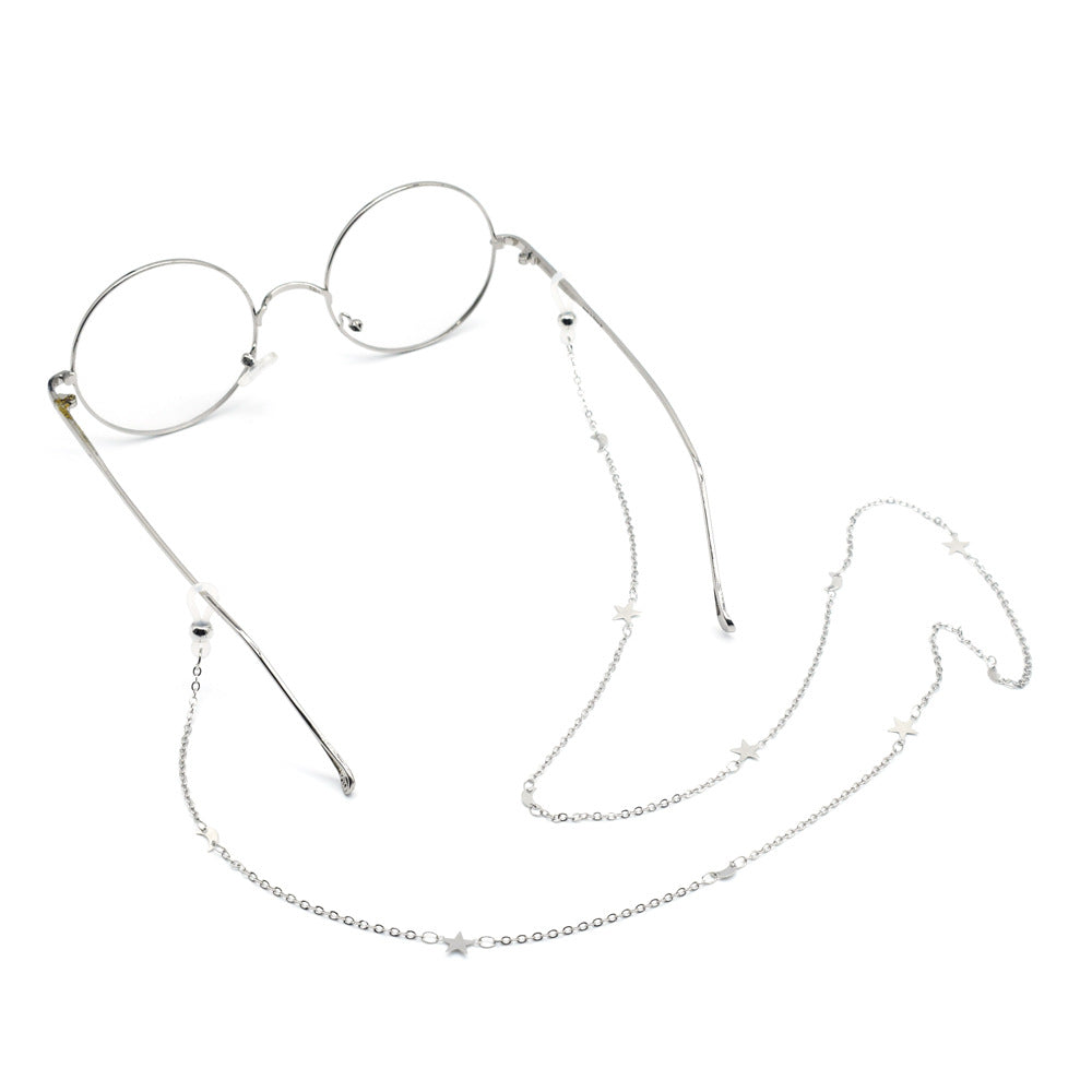 Stylish Star-Detail Eyewear Chain Bowlift