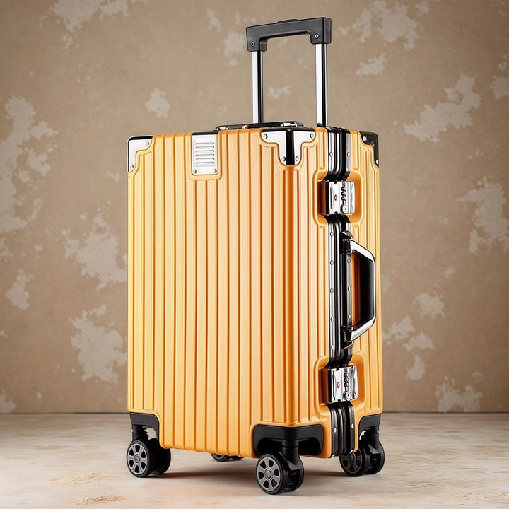 Hard Shell Trolley With Double Safety Lock And Silent 360-Degree Wheels Bowlift