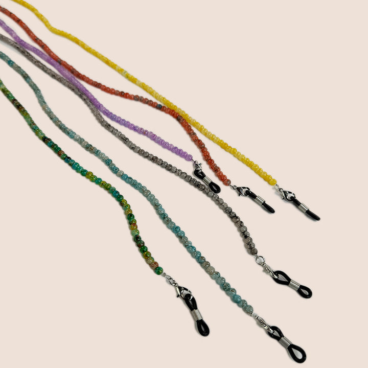 Natural Amethyst Beaded Eyewear Chain Bowlift