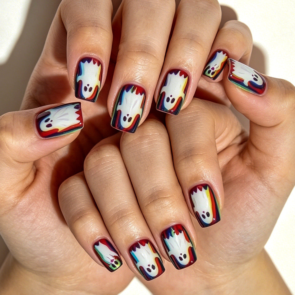 Halloween-Themed Ghost Press-On Nails Bowlift