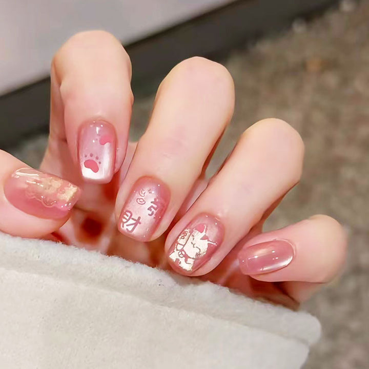 Elegant French Tip Press-On Nail Set Bowlift