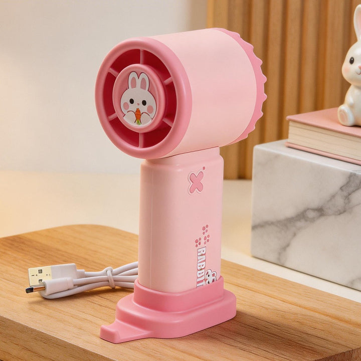 Women Hand Fan in Creative Rabbit Design Bowlift