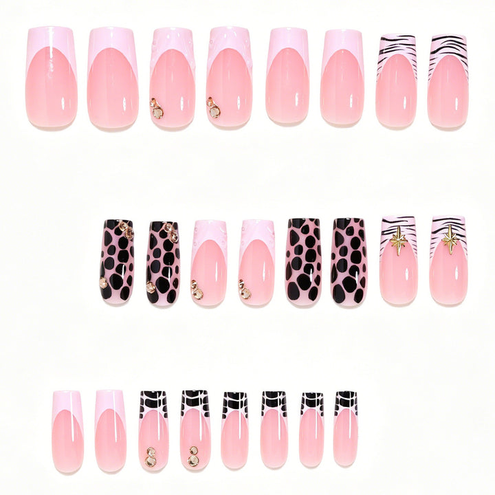 Creative Abstract Press-On Nail Art Set Bowlift