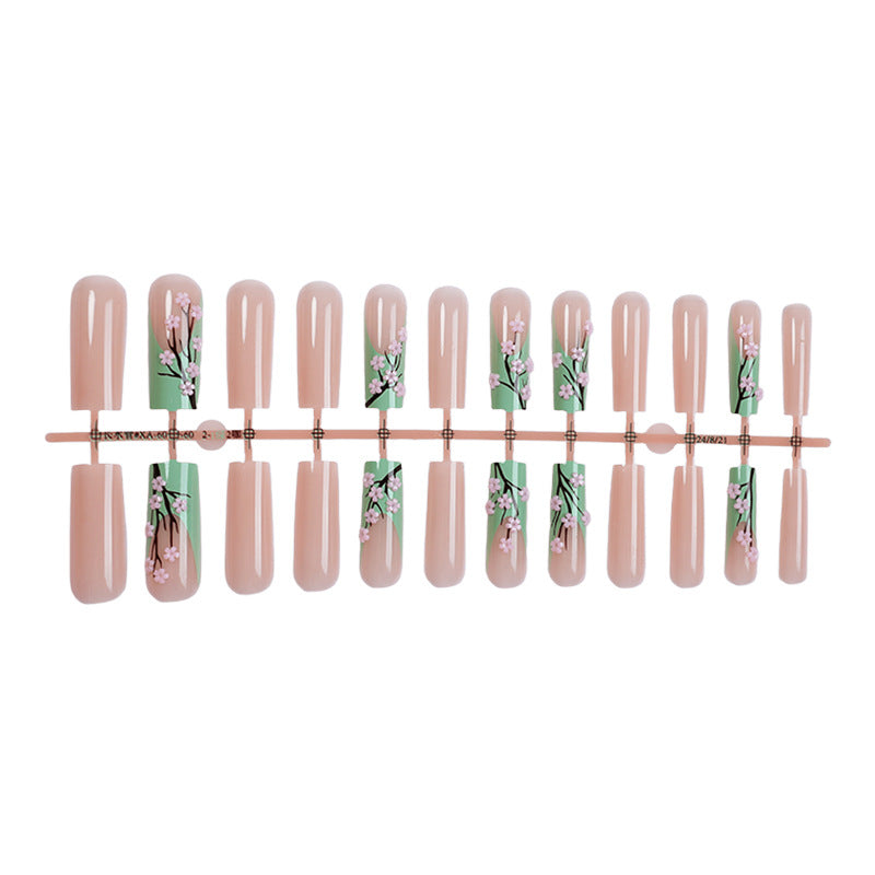 Floral Design Press-On Nails Set Bowlift