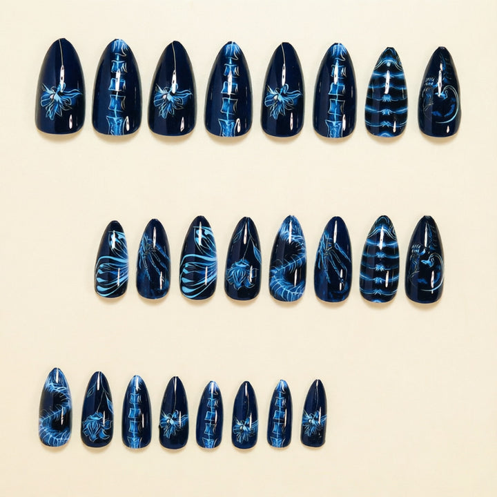 Artistic Stiletto Press-On Nail Art Set Bowlift