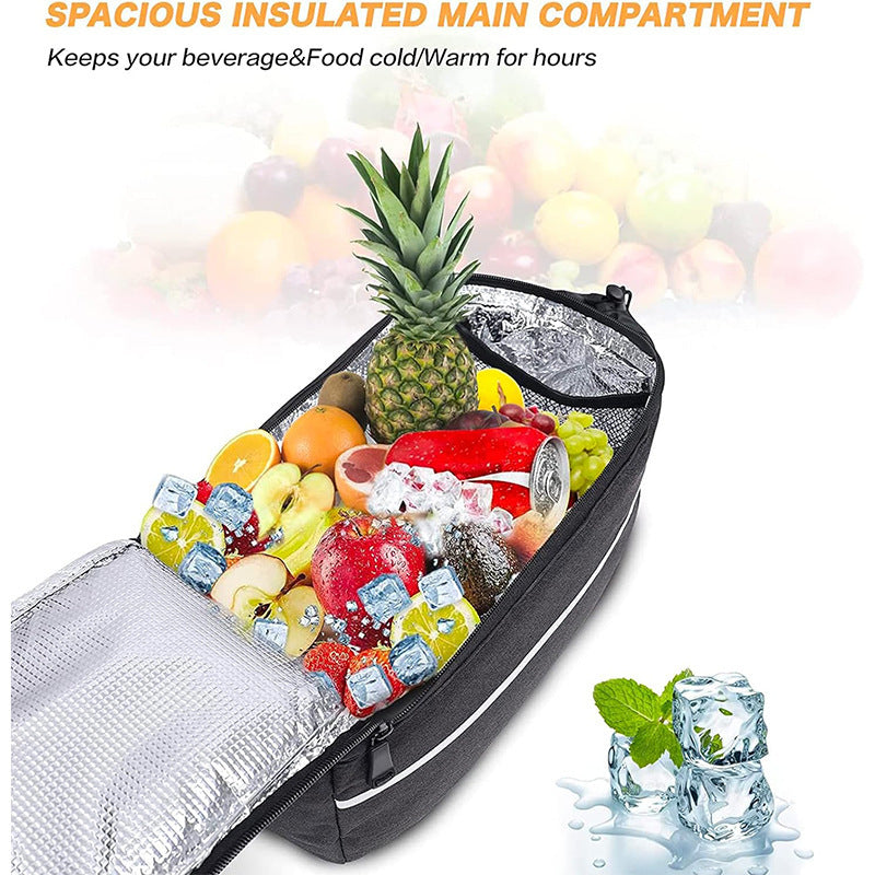 Multifunctional bicycle bag with insulated drink holder Bowlift