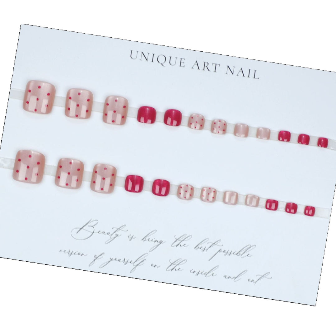 Trendy Press-On Toe Nail Art Bowlift