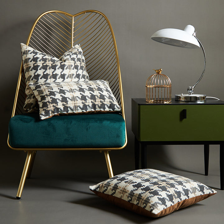 Geometric Designed Square Throw Pillow