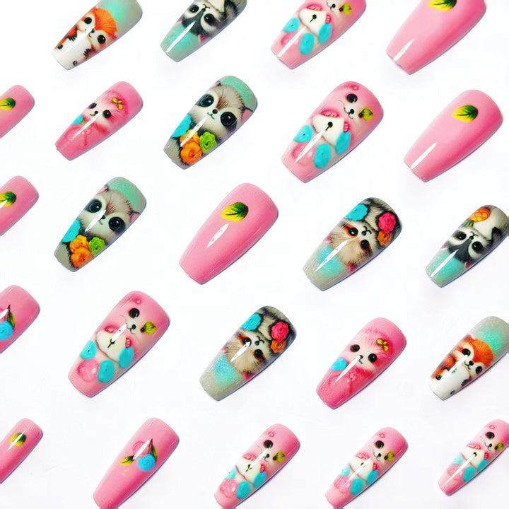 Playful 3D Animal Nail Art Bowlift